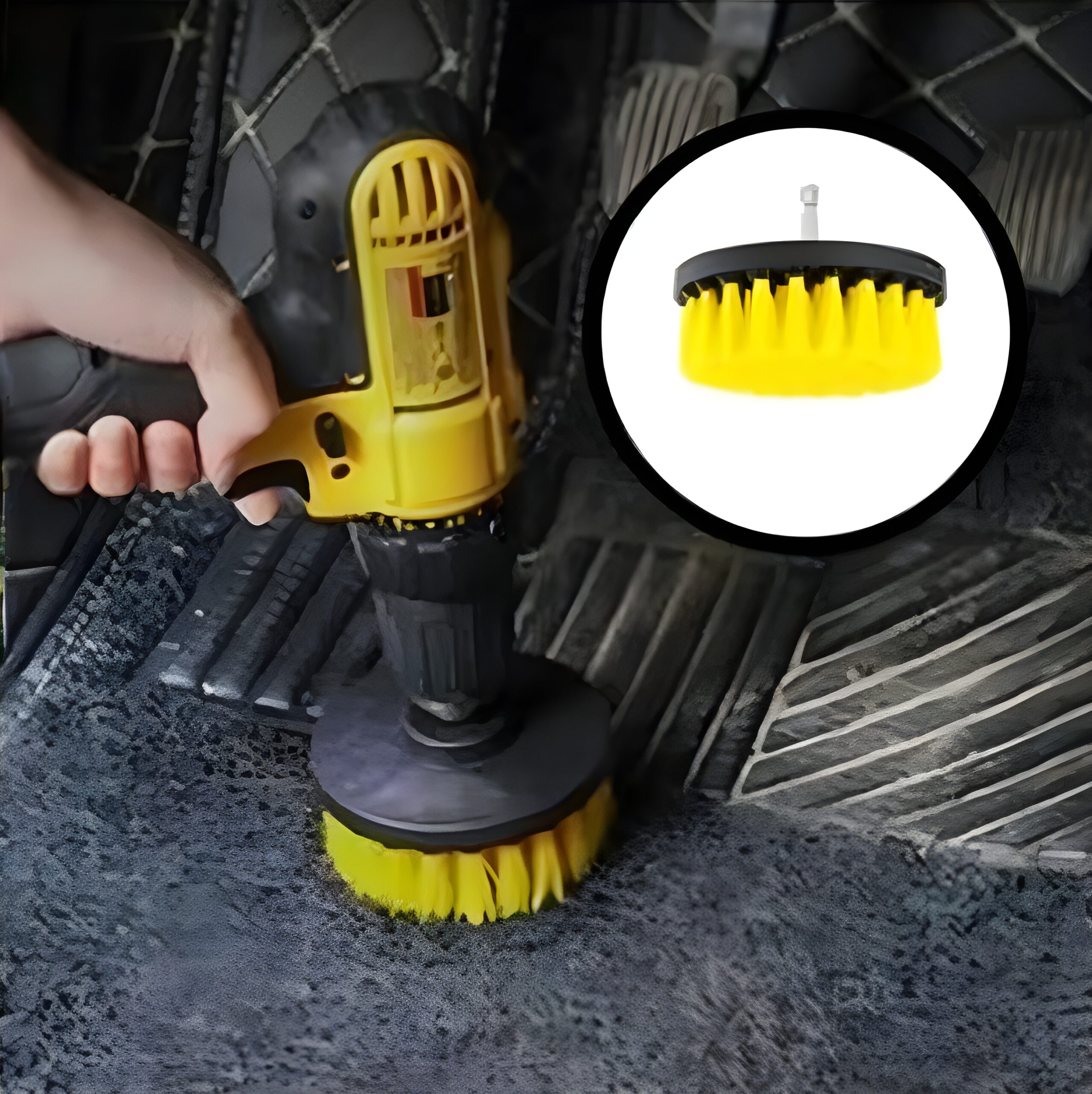 4-delige Schoonmaakborstelset voor in de boormachine - Maak velgen schoonmaken makkelijker dan ooit!